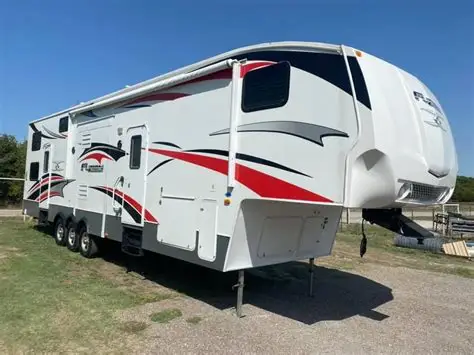 Fifth wheel RV serviced by Titan Coach & Body